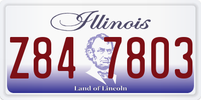 IL license plate Z847803