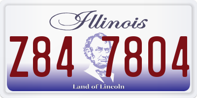 IL license plate Z847804
