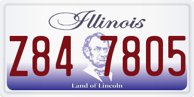 IL license plate Z847805