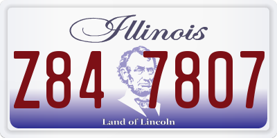IL license plate Z847807