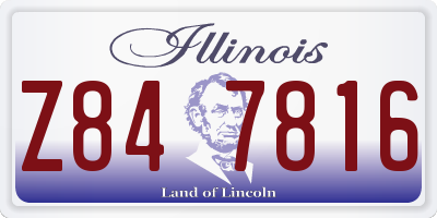 IL license plate Z847816