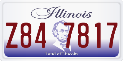 IL license plate Z847817