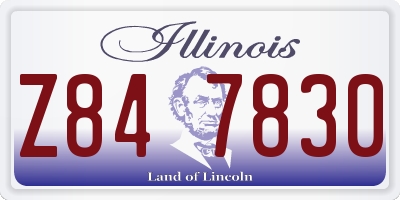 IL license plate Z847830