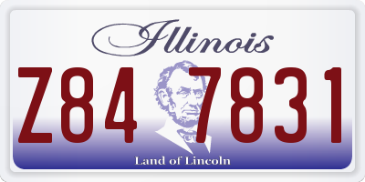 IL license plate Z847831