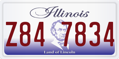 IL license plate Z847834