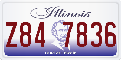 IL license plate Z847836