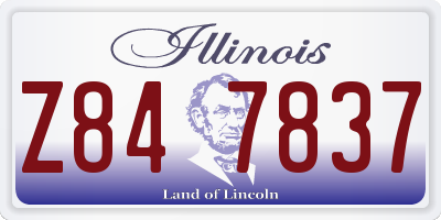 IL license plate Z847837