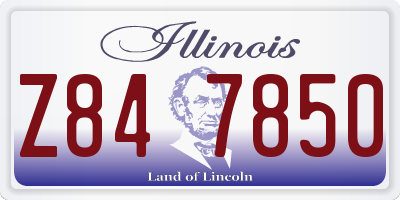 IL license plate Z847850