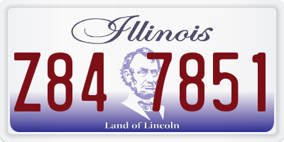 IL license plate Z847851