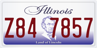 IL license plate Z847857