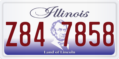IL license plate Z847858