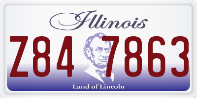 IL license plate Z847863