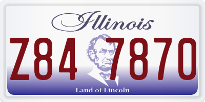 IL license plate Z847870