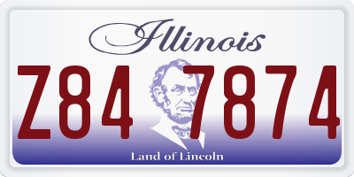 IL license plate Z847874