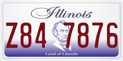IL license plate Z847876