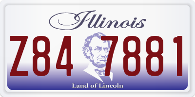 IL license plate Z847881