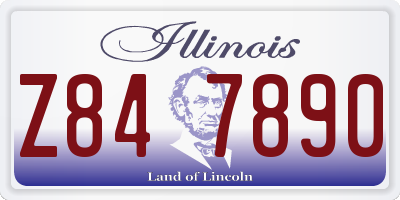 IL license plate Z847890