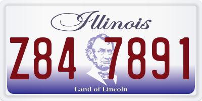 IL license plate Z847891