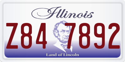 IL license plate Z847892