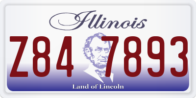 IL license plate Z847893