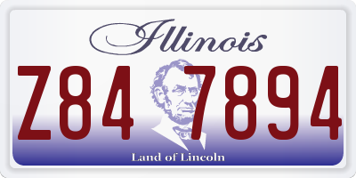 IL license plate Z847894