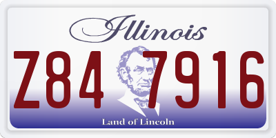 IL license plate Z847916