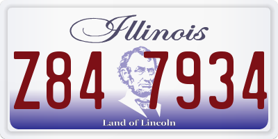 IL license plate Z847934
