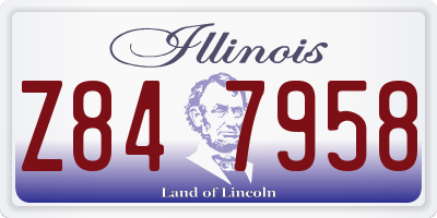 IL license plate Z847958
