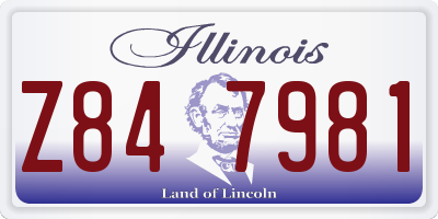 IL license plate Z847981
