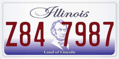 IL license plate Z847987