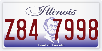 IL license plate Z847998