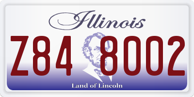 IL license plate Z848002