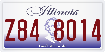 IL license plate Z848014