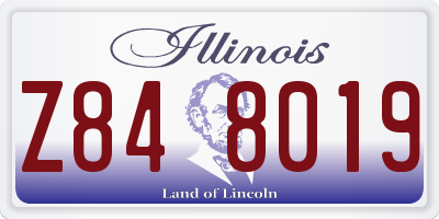 IL license plate Z848019