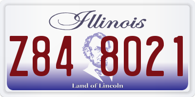 IL license plate Z848021