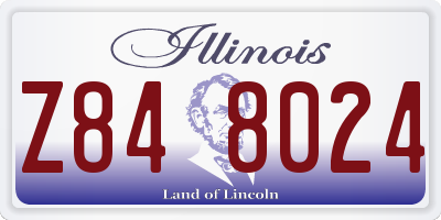 IL license plate Z848024