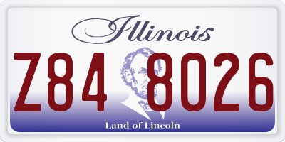 IL license plate Z848026