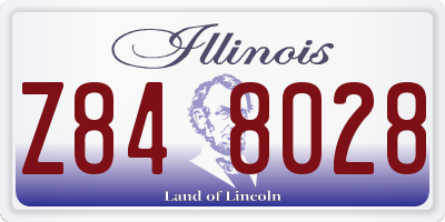 IL license plate Z848028