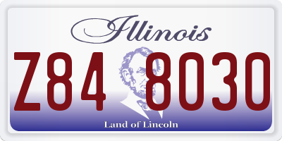 IL license plate Z848030