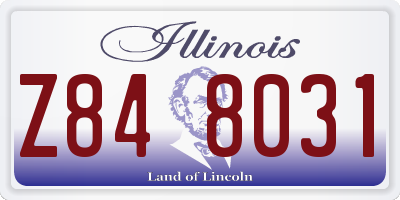 IL license plate Z848031