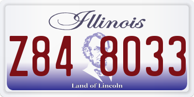 IL license plate Z848033