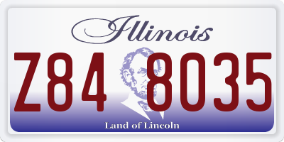 IL license plate Z848035