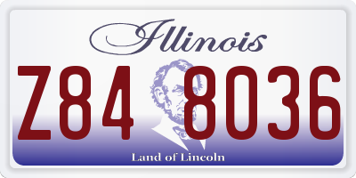 IL license plate Z848036