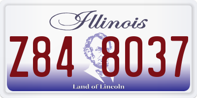 IL license plate Z848037