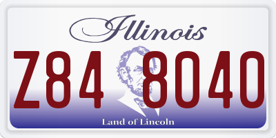 IL license plate Z848040