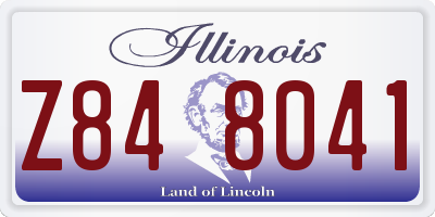 IL license plate Z848041