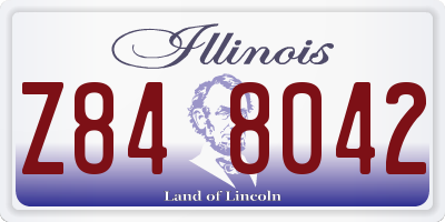 IL license plate Z848042