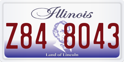 IL license plate Z848043