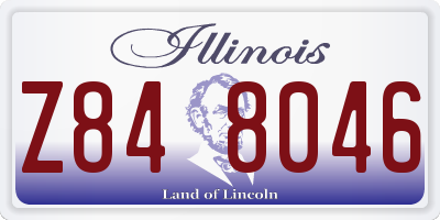 IL license plate Z848046