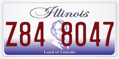 IL license plate Z848047